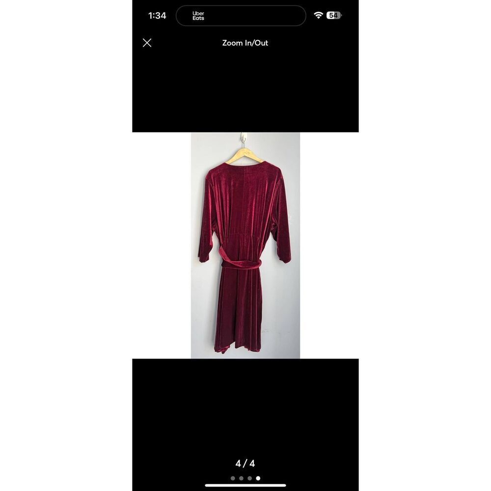 Eloquii Burgundy Velvet Dress